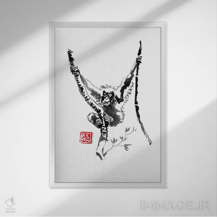 تابلو دکوراتیو خانه اثر پشان - نمای قابدار سفید