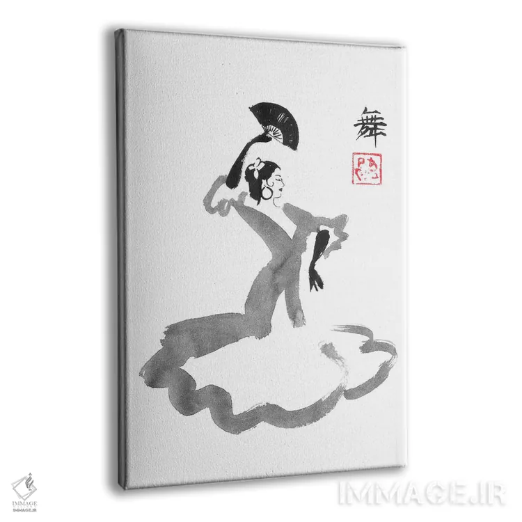 تابلو دکوراتیو رقصنده اسپانیایی اثر پشان - نمای پرسپکتیو محصول