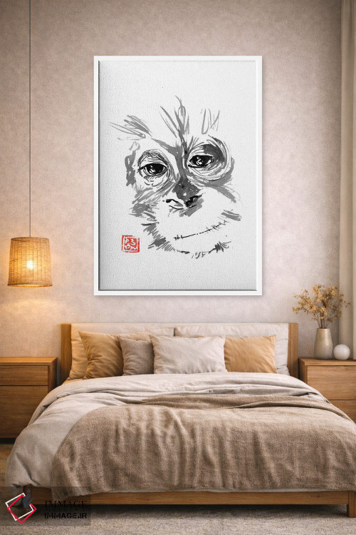 تابلو دکوراتیو اورانگوتان بچه اثر پشان - D1W