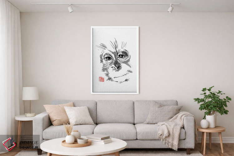 تابلو دکوراتیو اورانگوتان بچه اثر پشان - D4W