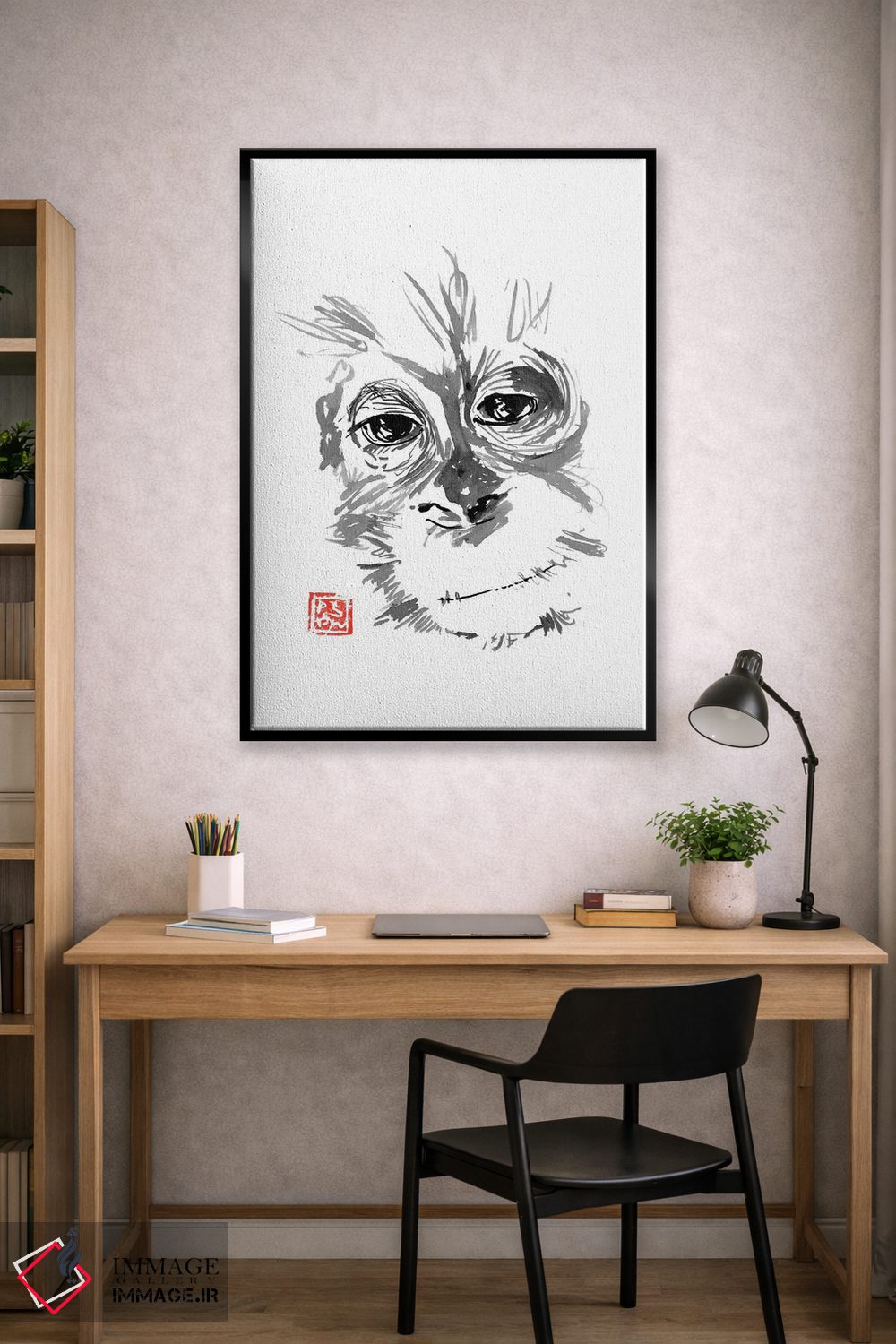 تابلو دکوراتیو اورانگوتان بچه اثر پشان - D3B