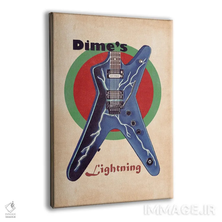تابلو دکوراتیو گیتار رتو دایمبگ دارل اثر پاپ کالت پوسترز - نمای پرسپکتیو محصول