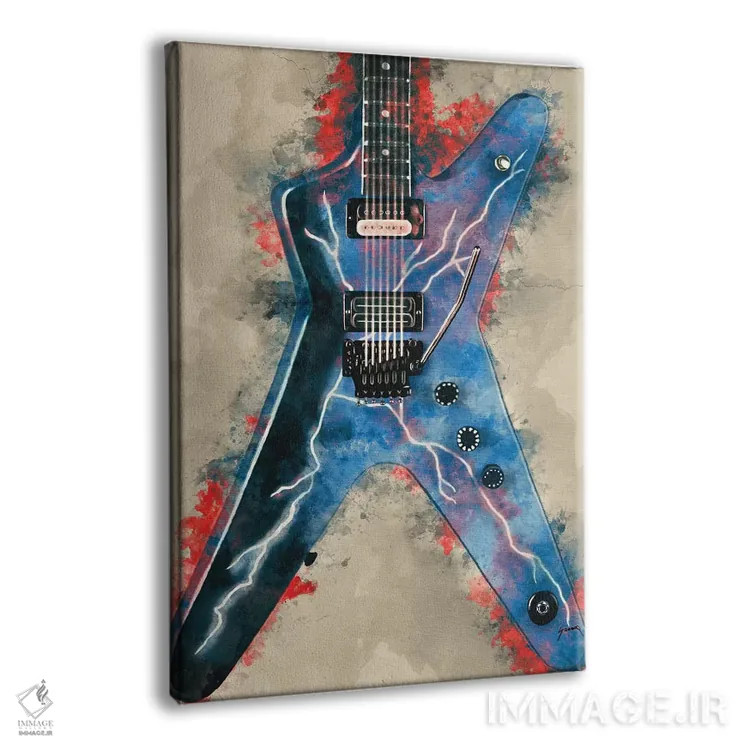تابلو دکوراتیو گیتار برقی دایمبگ دارل اثر پاپ کالت پوسترز - نمای پرسپکتیو محصول