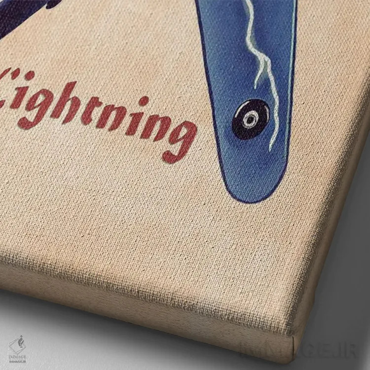 تابلو دکوراتیو گیتار رتو دایمبگ دارل اثر پاپ کالت پوسترز - نمای نزدیک بافت بوم