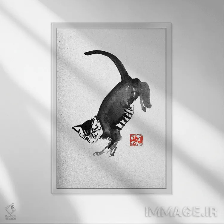 تابلو دکوراتیو پرش اثر پشان - نمای قابدار سفید