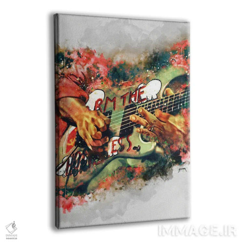 تابلو دکوراتیو گیتار برقی تام مورلو اثر پاپ کالت پوسترز - نمای پرسپکتیو محصول