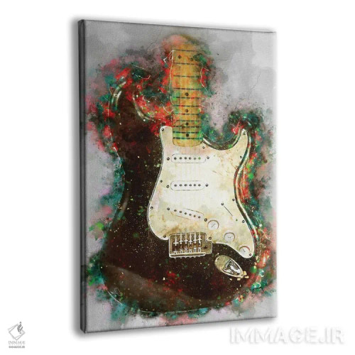 تابلو دکوراتیو گیتار برقی بلکی اریک کلپتون اثر پاپ کالت پوسترز - نمای پرسپکتیو محصول