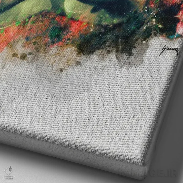 تابلو دکوراتیو گیتار برقی تام مورلو اثر پاپ کالت پوسترز - نمای نزدیک بافت بوم