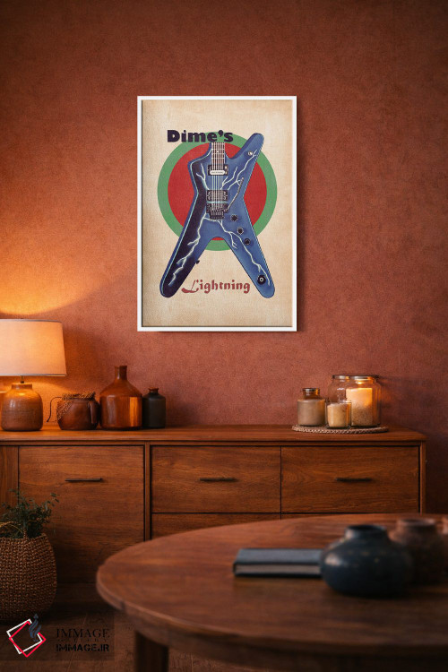 تابلو دکوراتیو گیتار رتو دایمبگ دارل اثر پاپ کالت پوسترز - D3W