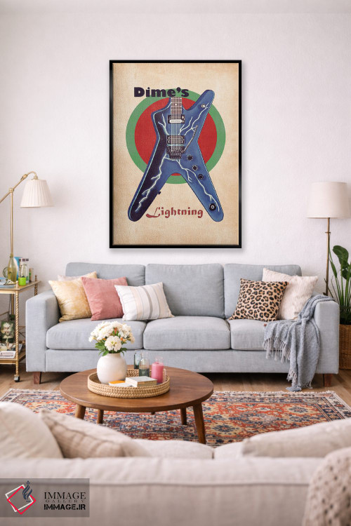 تابلو دکوراتیو گیتار رتو دایمبگ دارل اثر پاپ کالت پوسترز - D1B