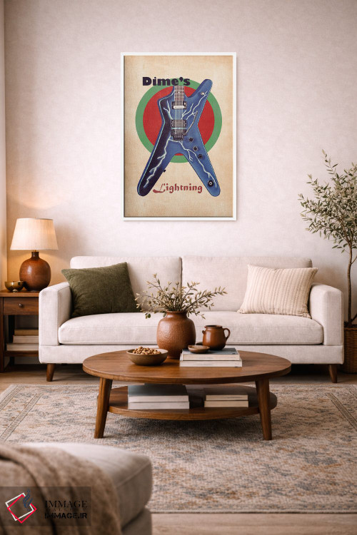 تابلو دکوراتیو گیتار رتو دایمبگ دارل اثر پاپ کالت پوسترز - D2W