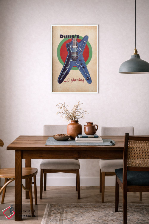 تابلو دکوراتیو گیتار رتو دایمبگ دارل اثر پاپ کالت پوسترز - D6W