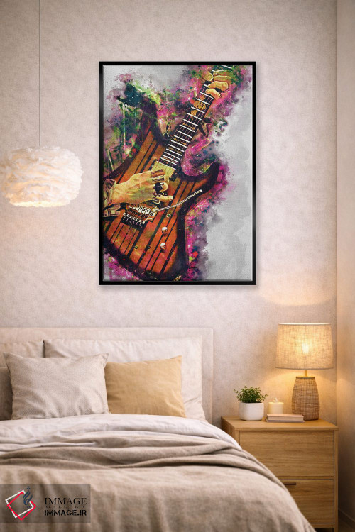 تابلو دکوراتیو گیتار برقی سینایستر گیتس اثر پاپ کالت پوسترز - D1B