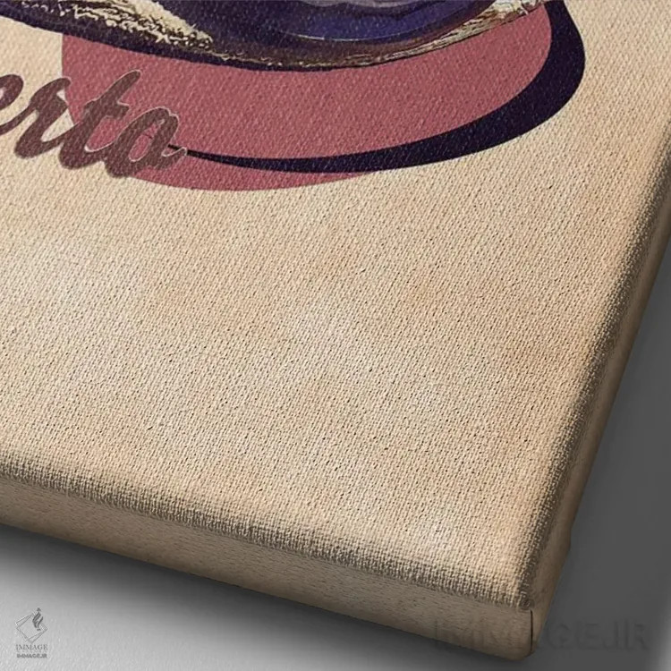 تابلو دکوراتیو کلاه ایمنی رتو آلبرتو آسکاری اثر پاپ کالت پوسترز - نمای نزدیک بافت بوم