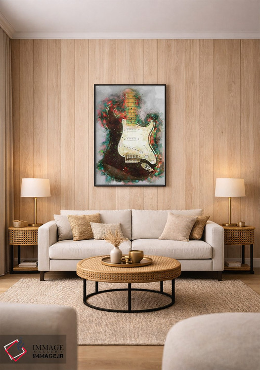 تابلو دکوراتیو گیتار برقی بلکی اریک کلپتون اثر پاپ کالت پوسترز - D2B