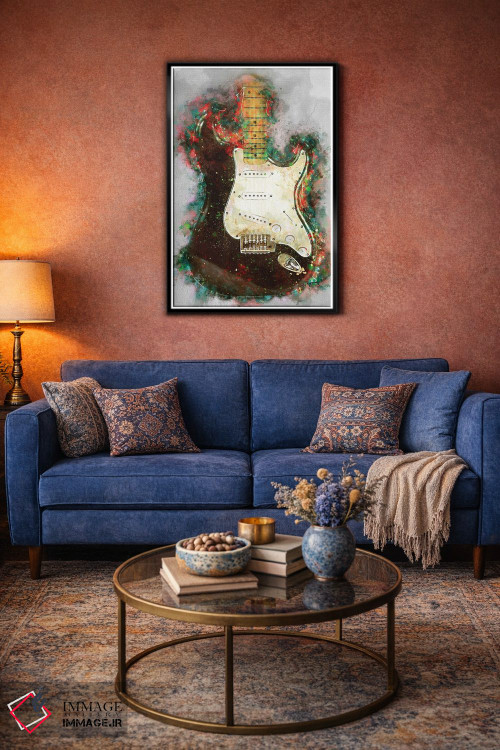 تابلو دکوراتیو گیتار برقی بلکی اریک کلپتون اثر پاپ کالت پوسترز - D4B