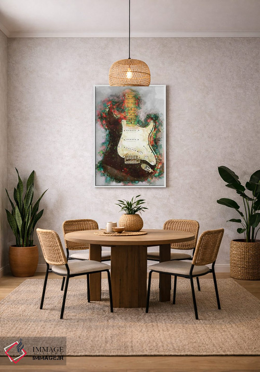 تابلو دکوراتیو گیتار برقی بلکی اریک کلپتون اثر پاپ کالت پوسترز - D3W