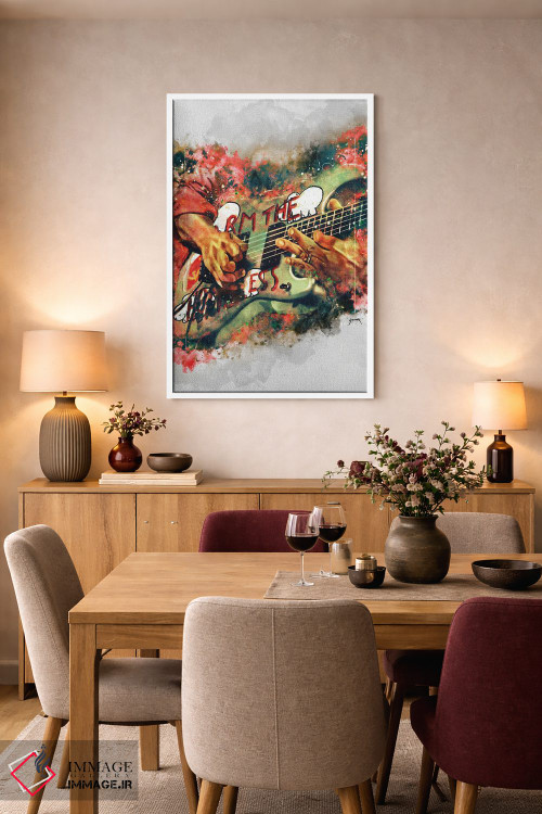 تابلو دکوراتیو گیتار برقی تام مورلو اثر پاپ کالت پوسترز - D5W