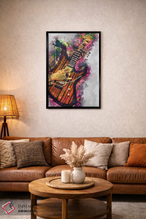 تابلو دکوراتیو گیتار برقی سینایستر گیتس اثر پاپ کالت پوسترز - D4B