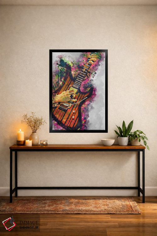 تابلو دکوراتیو گیتار برقی سینایستر گیتس اثر پاپ کالت پوسترز - D5B
