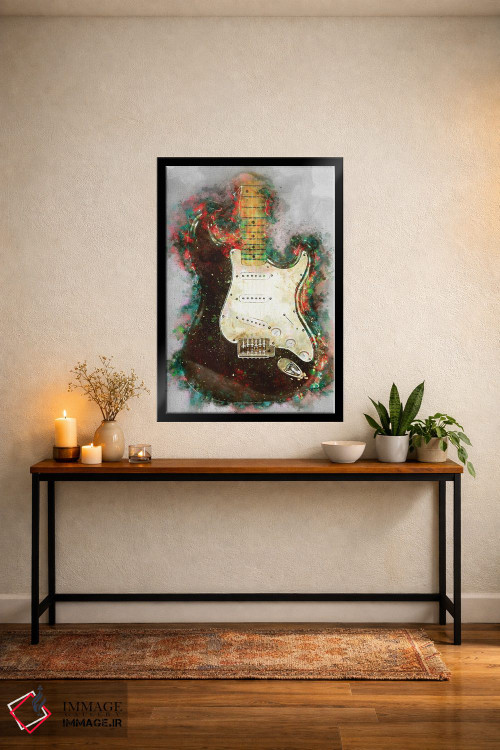 تابلو دکوراتیو گیتار برقی بلکی اریک کلپتون اثر پاپ کالت پوسترز - D5B