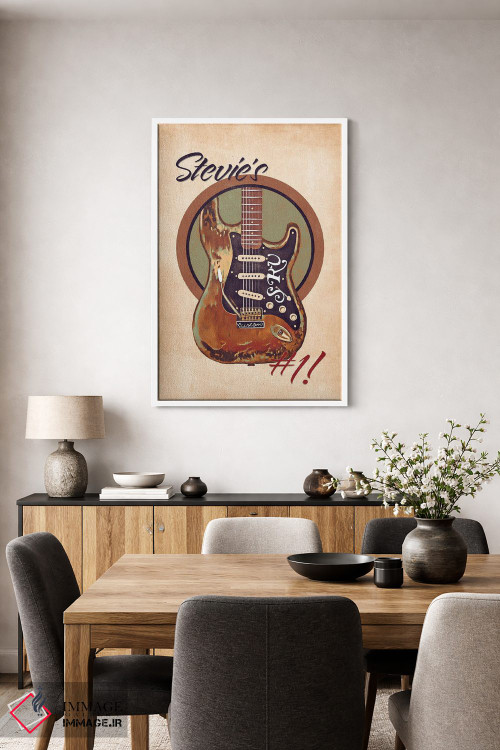 تابلو دکوراتیو گیتار رتو استیوی ری واگن اثر پاپ کالت پوسترز - D3W