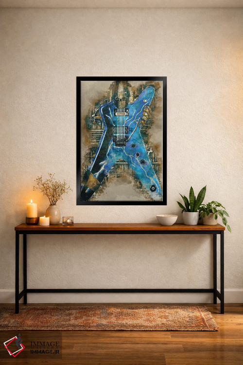 تابلو دکوراتیو گیتار استیم پانک دایمبگ دارل اثر پاپ کالت پوسترز - D5B