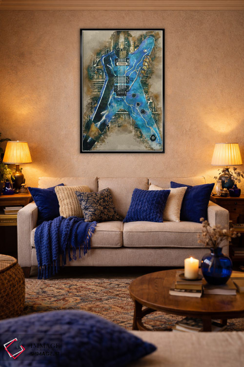 تابلو دکوراتیو گیتار استیم پانک دایمبگ دارل اثر پاپ کالت پوسترز - D4B