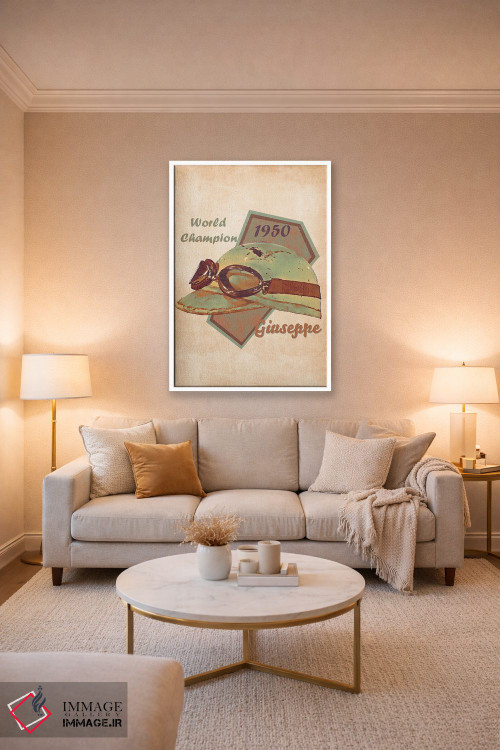 تابلو دکوراتیو کلاه ایمنی رتو جوزپه فاریانا اثر پاپ کالت پوسترز - D3W