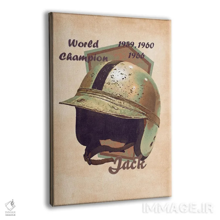 تابلو دکوراتیو کلاه ایمنی رتو جک برابهم اثر پاپ کالت پوسترز - نمای پرسپکتیو محصول