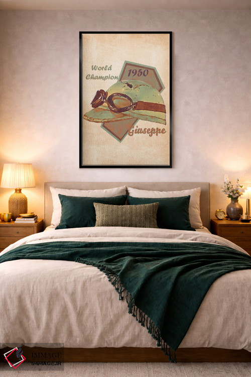 تابلو دکوراتیو کلاه ایمنی رتو جوزپه فاریانا اثر پاپ کالت پوسترز - D5B