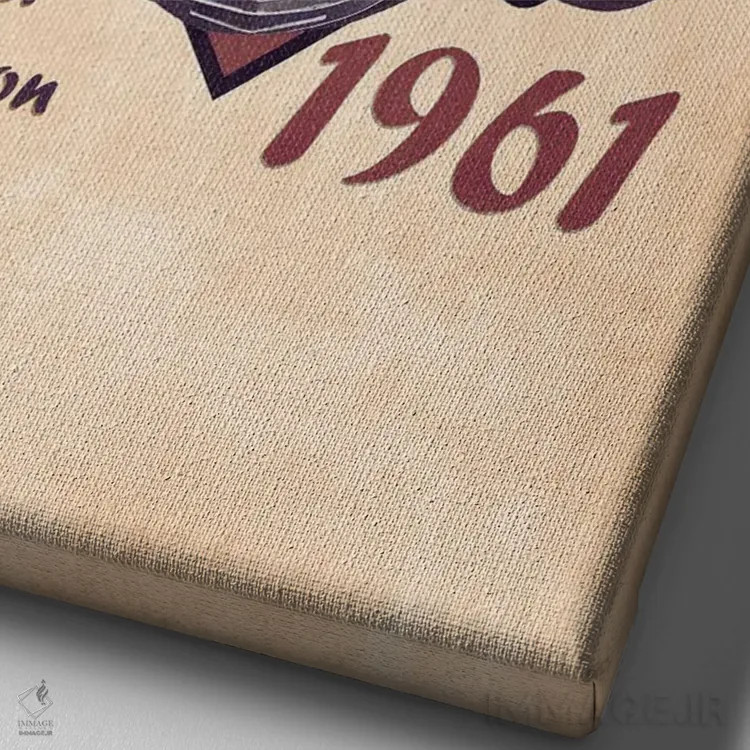 تابلو دکوراتیو کلاه ایمنی رتو فیل هیل اثر پاپ کالت پوسترز - نمای نزدیک بافت بوم