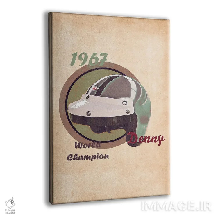 تابلو دکوراتیو کلاه ایمنی رتو دنی هولم اثر پاپ کالت پوسترز - نمای پرسپکتیو محصول