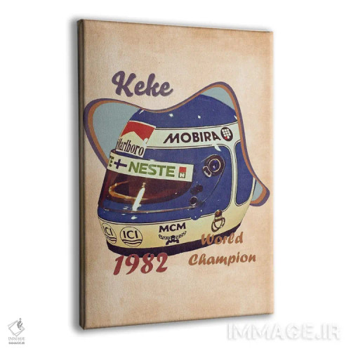 تابلو دکوراتیو کلاه ایمنی رتو ککه روسبرگ اثر پاپ کالت پوسترز - نمای پرسپکتیو محصول