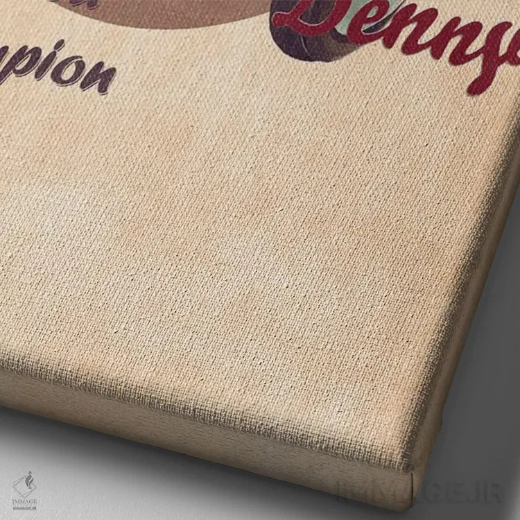 تابلو دکوراتیو کلاه ایمنی رتو دنی هولم اثر پاپ کالت پوسترز - نمای نزدیک بافت بوم