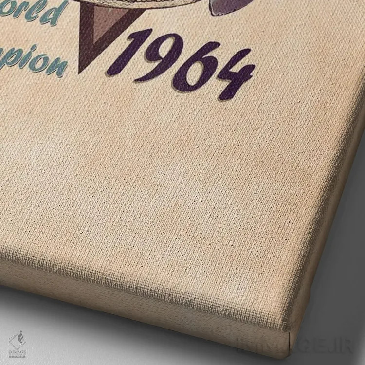 تابلو دکوراتیو کلاه ایمنی رتو جان سرتیس اثر پاپ کالت پوسترز - نمای نزدیک بافت بوم