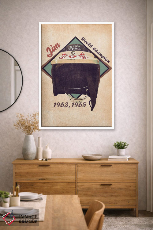 تابلو دکوراتیو کلاه ایمنی رتو جیم کلارک اثر پاپ کالت پوسترز - D1W