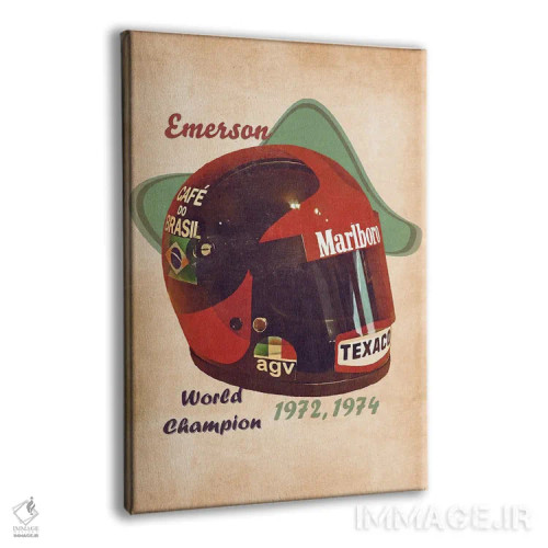 تابلو دکوراتیو کلاه ایمنی رتو امرسون فیتپالدی اثر پاپ کالت پوسترز - نمای پرسپکتیو محصول