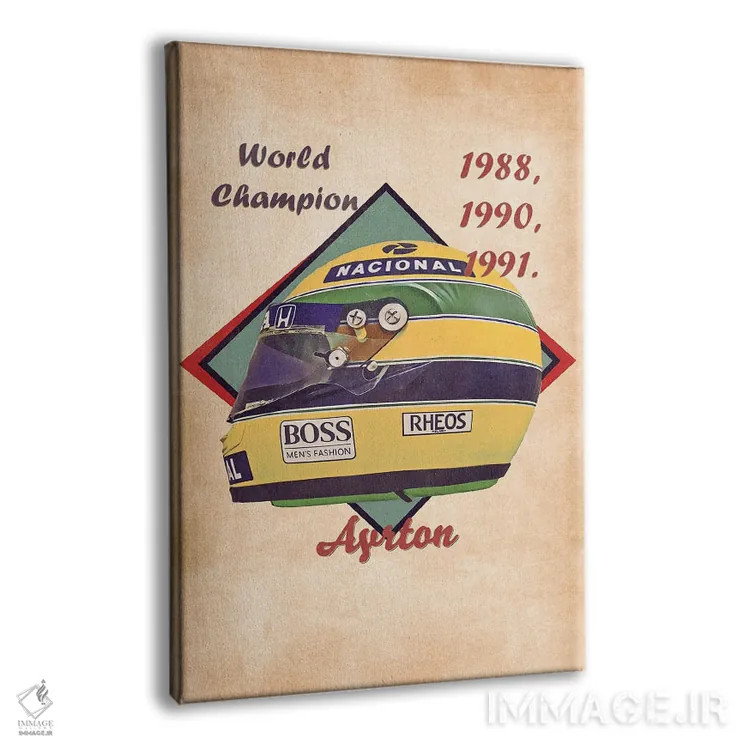 تابلو دکوراتیو کلاه ایمنی رتو آیرتون سنه اثر پاپ کالت پوسترز - نمای پرسپکتیو محصول