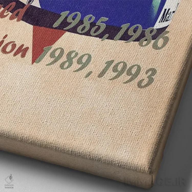 تابلو دکوراتیو کلاه ایمنی رتو آلن پروست اثر پاپ کالت پوسترز - نمای نزدیک بافت بوم