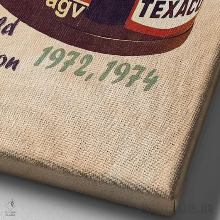 تابلو دکوراتیو کلاه ایمنی رتو امرسون فیتپالدی اثر پاپ کالت پوسترز - نمای نزدیک بافت بوم