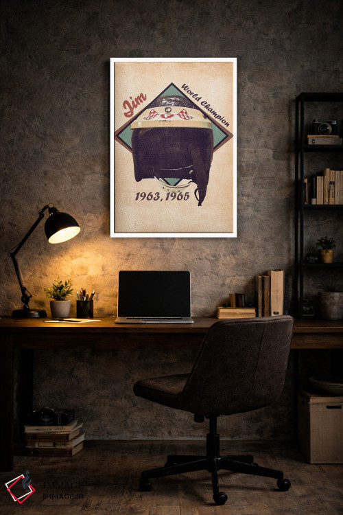 تابلو دکوراتیو کلاه ایمنی رتو جیم کلارک اثر پاپ کالت پوسترز - D6W