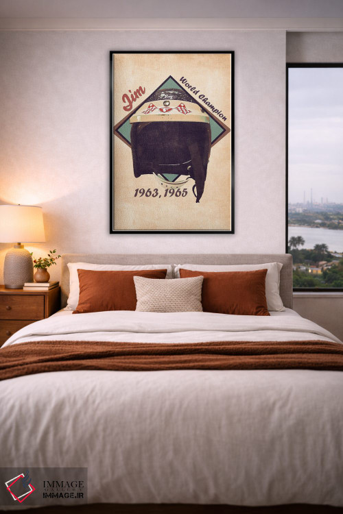 تابلو دکوراتیو کلاه ایمنی رتو جیم کلارک اثر پاپ کالت پوسترز - D5B