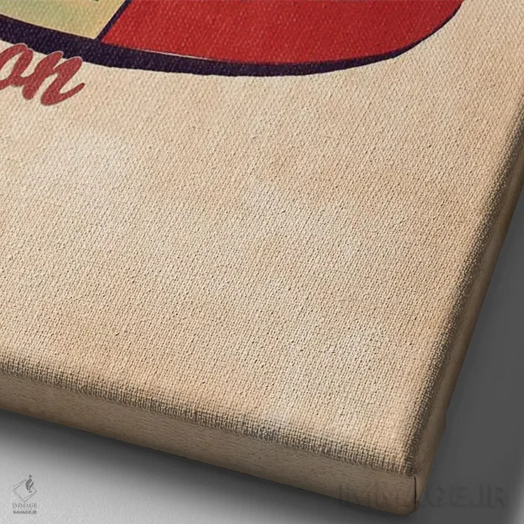 تابلو دکوراتیو کلاه ایمنی رتو نلسون پیکه اثر پاپ کالت پوسترز - نمای نزدیک بافت بوم