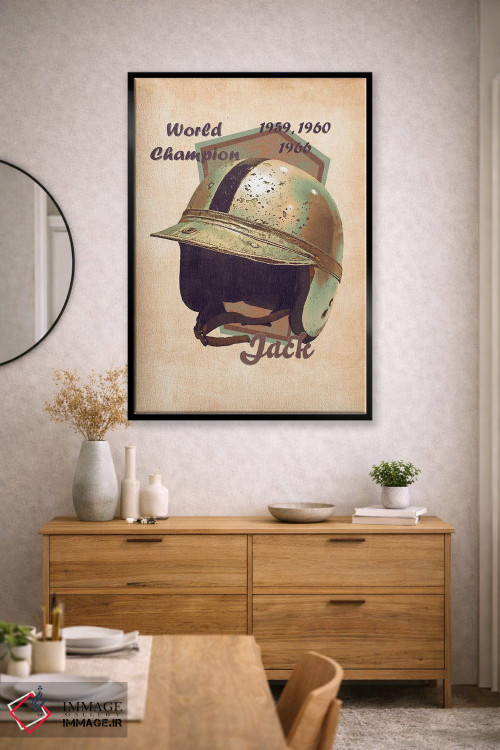 تابلو دکوراتیو کلاه ایمنی رتو جک برابهم اثر پاپ کالت پوسترز - D3B