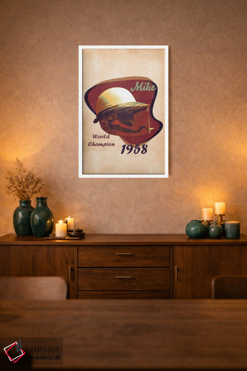 تابلو دکوراتیو کلاه ایمنی رتو مایک هاوثورن اثر پاپ کالت پوسترز - D1W