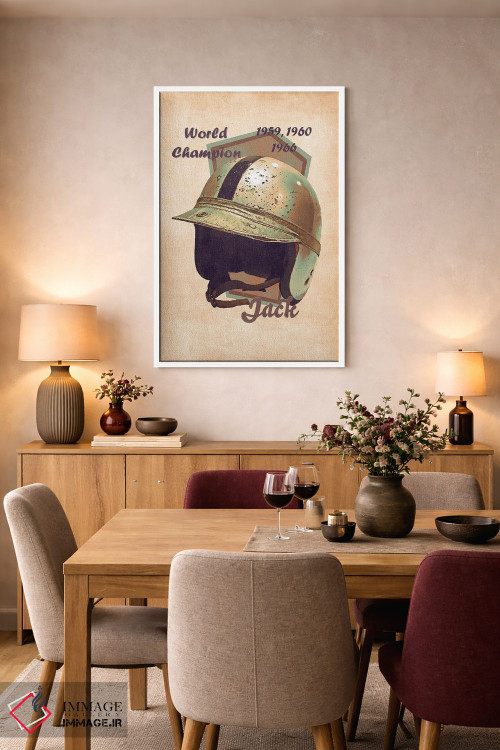 تابلو دکوراتیو کلاه ایمنی رتو جک برابهم اثر پاپ کالت پوسترز - D6W