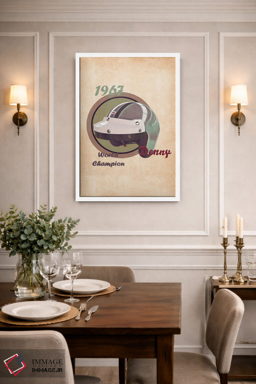 تابلو دکوراتیو کلاه ایمنی رتو دنی هولم اثر پاپ کالت پوسترز - D1W