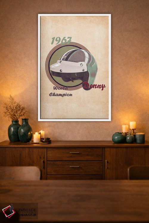 تابلو دکوراتیو کلاه ایمنی رتو دنی هولم اثر پاپ کالت پوسترز - D2W