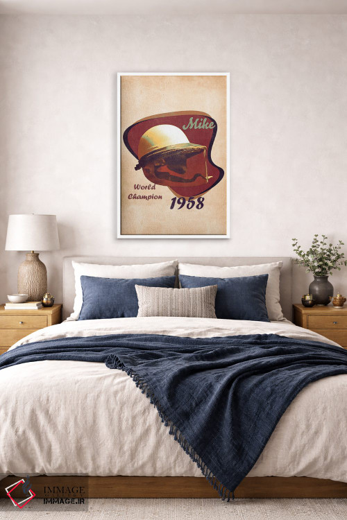 تابلو دکوراتیو کلاه ایمنی رتو مایک هاوثورن اثر پاپ کالت پوسترز - D6W